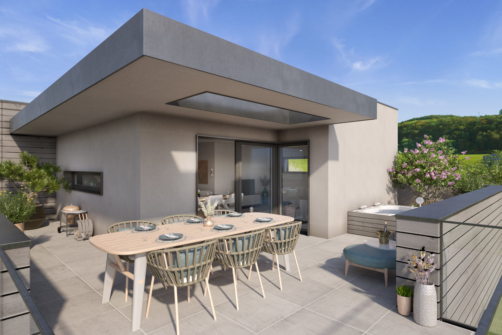 Vue extérieure Ollon Les Vignes à Ollon - DT Concept